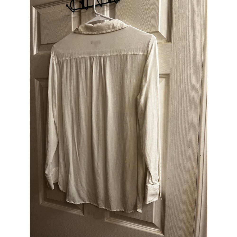 Women's Talbots~Button Down Shirt Off-White~LP - Picture 5 of 10